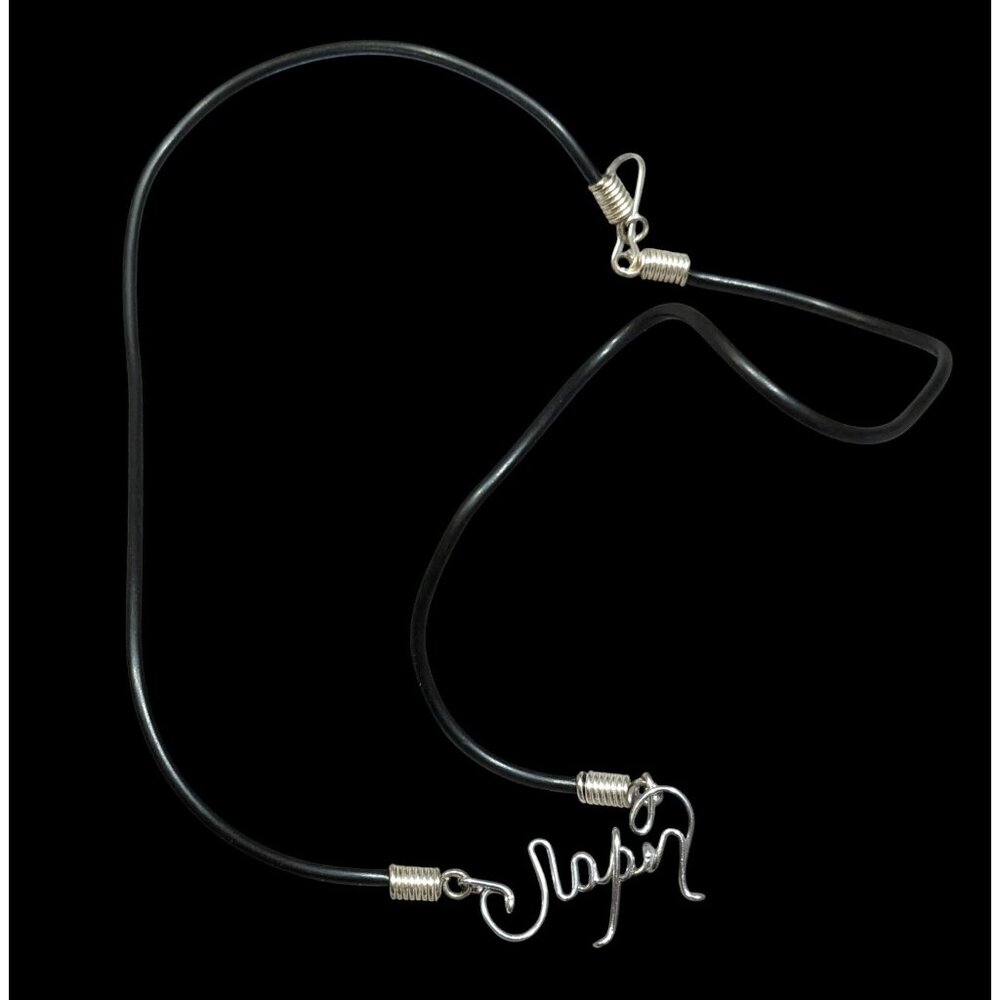 Wire Wrapped Cursive "Japan" Pendant Necklace